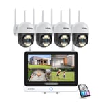 ZOSI CCTV Camera System Home Security Outdoor 2Way Audio 2K Wireless 12"NVR 1TB