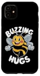 iPhone 11 Buzzing Hugs Cute Bee Flying with a Smile Case