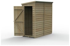 4Life Forest Garden Overlap Windowless Pent Shed - 6 x 3ft