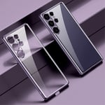SULADA för Samsung Galaxy S24 Ultra-fodral Ultratunnt elektropläterat genomskinligt telefonskal - lila