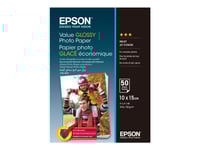 Epson Value - Blank - 100 X 150 Mm - 183 G/M² - 50 Ark Fotopapper - För Epson L382, L386, L486  Expression Home Hd Xp-15000  Expression Premium Xp-900