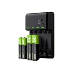 Green Cell VitalCharger batteriladdare - 0.5 Watt - med 2 x AA NiMH 2000 mAh rechargeable batteries and 2 x AAA NiMH 800 mAh rechargeable batteries
