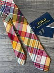 RALPH LAUREN BOYS CHECK TIE HAND MADE IN ITALY AGE 4-7 YEARS BNWT