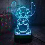 Lilo & Stitch Lampa Tecknad Söt Stitch Figur Vänner 3D LED