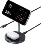 UGREEN Magsafe Charger Stand 2-In-1 Magnetic Wireless Charger with USB C Cable C