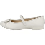 Geox Girl's Jr Plie' Ballet Flat, White, 11.5 UK Child