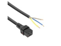ACT Powercord C19 IEC Lock - open end black 2 m, PC1174