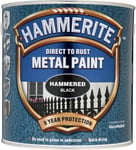 Hammerite Direct To Rust Metal Paint Hammered Black 2.5L FAST P&P 2.5 Litre