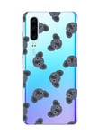 Oihxse Compatible with Huawei P40 Pro Case Cute Koala Cartoon Clear Pattern Design Transparent Flexible TPU Anti-Scratch Shockproof Slim Soft Silicone Bumper Protective Cover-A9