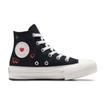 Shoes Converse Chuck Taylor All Star EVA Lift Platform Y2K Heart Size 2 Uk Co...