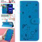 Luxueux Etui Portefeuille Xiaomi Redmi Note 12 Pro+ Housse Antichoc Protection Housse Xiaomi Redmi Note 12 Pro+ Bleu