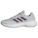 adidas Women's Gamecourt 2.0 Tennis Shoes Sneaker, Grey One/Aurora Met/Core White, 4 UK