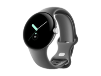 GOOGLE – Pixel Watch WiFi 41mm Polished Silver Case w/Sport Band - Charcoal EU (GA03305)