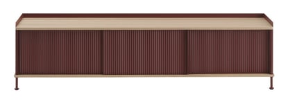 Enfold Sideboard 186 cm - Oiled Oak/Deep Red