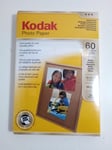 Kodak Photo Paper Type Gloss 60 Sheets Size 4x6 inch Weight 165gsm - Lot 1