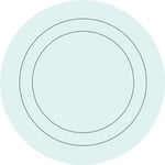 Wallpops Lot de 4 Stickers muraux en Forme de Cercles concentriques pour Chambre de bébé Bleu pâle