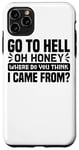 iPhone 11 Pro Max Go To Hell Oh Honey Where Do You Think I Came From - Funny Case