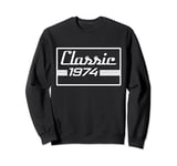 Vintage 1974 Born In 1974 Classic 50th Birthday 50 Year Old Sweatshirt