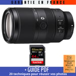 Sony E 70-350mm f/4.5-6.3 G OSS + 1 SanDisk 64GB UHS-II 300 MB/s + Guide PDF 20 techniques pour réussir vos photos
