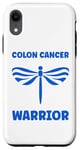 Coque pour iPhone XR Simple blue quote Cancer Awareness Colon Cancer Warrior