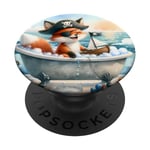 Fox Imagines Sailing In Bathtub. Water Ducks Horizon PopSockets Swappable PopGrip