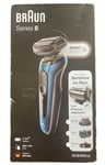 Braun Series 6 Senso Flex Wet & Dry Men's  Shaving machine.  Blue (60-B4500 CS)