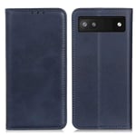 Äkta läder Google Pixel 6a fodral - Blå Blå