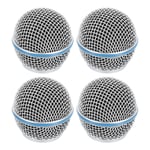 4pcs Mesh Microphone Grill Head for SM58 Wired Microphone Ball Head Replace Mic
