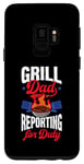 Coque pour Galaxy S9 Grill Dad se présente au travail, le 4 juillet, papa, blague