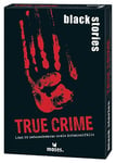 moses- Black Stories True Crime-50 énigmes sur Les Affaires criminelles réelles Cartes de Crime avec Variante jetons de Points, Jeu de Puzzle pour Adolescents et Adultes, 90049, Blanc