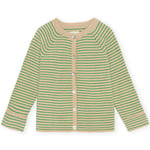Konges Sløjd Meo cardigan – medium green stripe - 18m