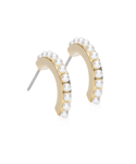 Blomdahl Pendant pearl curved örhänge 15mm fg titan White