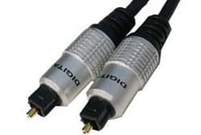 Xxion Premium 6 metre TOSLink Plug to TOSLink Plug Digital Optical Lead/Cable 6m - SPDIF - Supports all formats up to 24 bit – 96 kHz such as PCM Stereo, Dolby Digital, Dolby 5.1, AC-3 and DTS.
