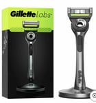 GilletteLabs with Exfoliating Bar Razor and Magnetic Stand