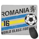 Euro 2016 Football Romania Ball Grey Customized Designs Non-Slip Rubber Base Gaming Mouse Pads for Mac,22cm×18cm， Pc, Computers. Ideal for Working Or Game