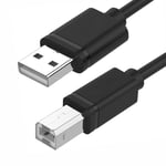 Câble d'Imprimante USB-A vers USB-B mâle à mâle Noir 5M pour HP OfficeJet Pro 7740 - Visiodirect-