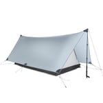 Ultralight Camping Tent 20D Nylon Both Sides Silicon shelter tarp 2 Person 3 Season fishing tent tents blackout tent camping tent pop up tent (Color : Gray)