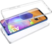 Coque Pour Samsung A31 Transparente Protection Antichoc Silicone Avant Arrière Complete Hybride Slim Intégrale A31 Transparent Full Complète Case Double