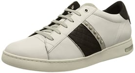 Geox Femme D Jaysen D Sneakers, White/Lt Grey, 38 EU