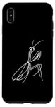 Coque pour iPhone XS Max Line Art Simple Dessin Artwork Praying Mantis Invertébré