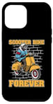 Coque pour iPhone 13 Pro Max Scooter Squelette Mobylette Moto Patinette - Trotinette