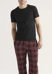 Erla Pyjamas med korta ärmar och långa ben blå/rödrutig - L