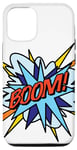 Coque pour iPhone 15 Pro Boom Comic Pop Art Moderne Fun Retro Design