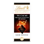 Tablette De Chocolat Excellence Noir 70% Orange Sanguine Lindt - La Tablette De 100g