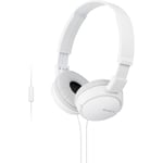 Sony MDR-ZX110AP Overhead Headphone with In-Line Microphone - White White With I