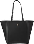 Tommy Hilfiger Women's TH Essential S Tote AW0AW15717, Black (Black), OS