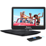 19" Portable DVD Player with 16" Swivel Screen 1600x900 HDMI USB 6 Hours Battery