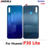 P30 Lite 24MP Aurora - Couvercle de batterie arrière en verre pour Huawei, pièces de boîtier de remplacement