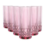 Bormioli Rocco 12x America '20s Highball Glasses Cocktail Tumblers 490ml Rose