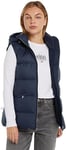 Tommy Hilfiger Women's Recycled Down Vest Padded, Blue (Desert Sky), M